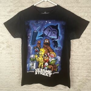 PBS SESAME STREET Gang Star Wars Theme T-Shirt 2010 Small